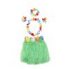 Hawaiian Hula Skirt & Lei Party Performance Set - 40cm, 5 Pieces