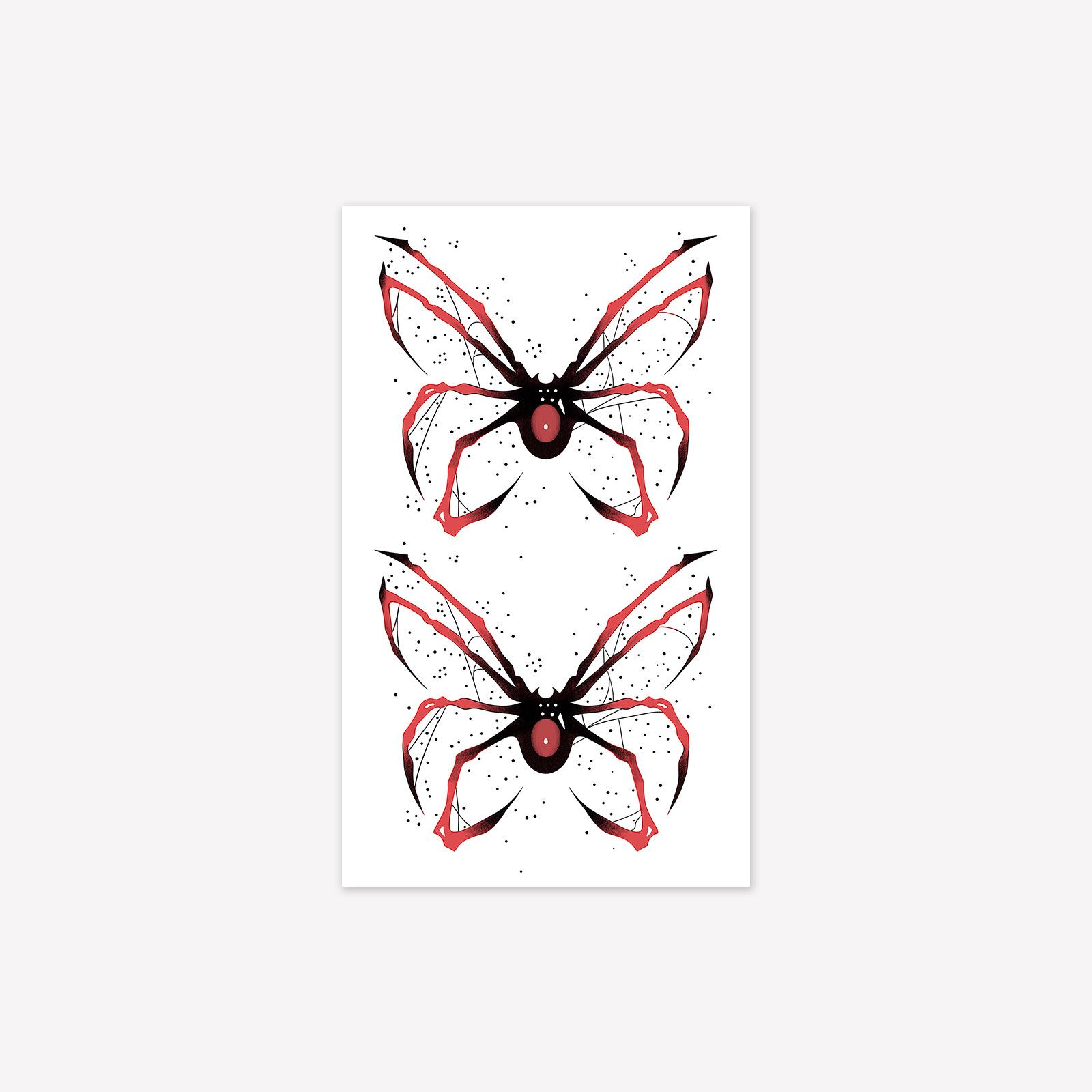 Personality Simple Fashion Dark Hot Girl Y2K Spider Arm Tattoo Sticker 9*15CM