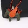 Pegasus Charm Tassel Keychain: Faux Leather Pony Backpack Accessory