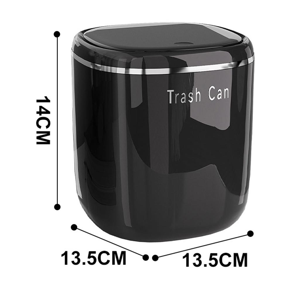 1pc Mini Desktop Bin Small Trash Can Tube With Cover Bedroom Trash Can Garbage Can Clean Storage Box For Home Office Living Room