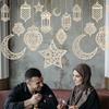 Ramadan Star Moon Hanging Ornament Wooden Ramadan Decorations 2026 Islamic Muslims Party Accessories Eid Ramadan Party Supplies