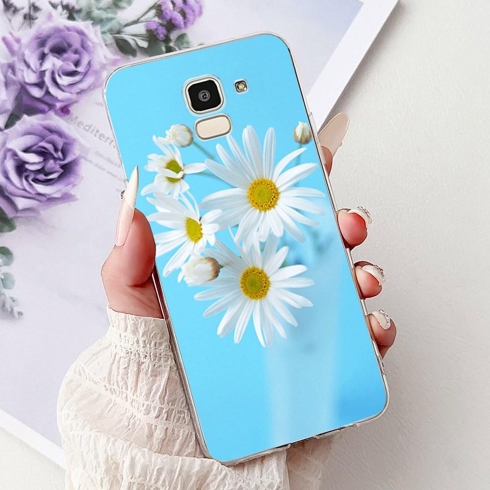 Clear For Samsung J6 2018 Case SM-J600F Cute Fashion Funny Painted Back Cover For Samsung Galaxy J6 2018 Phone Case J600G J600FN