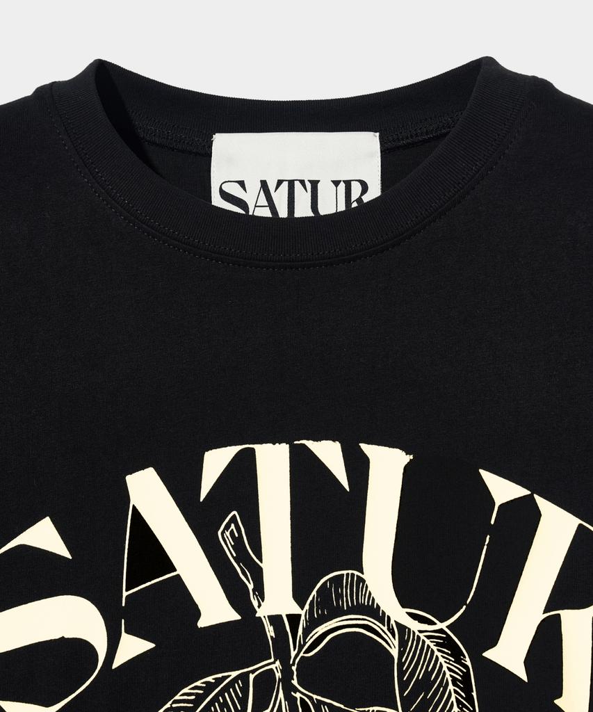 Seteo Capri Citron Drawing Summer Graphic Short Sleeve T-Shirt Classic Black