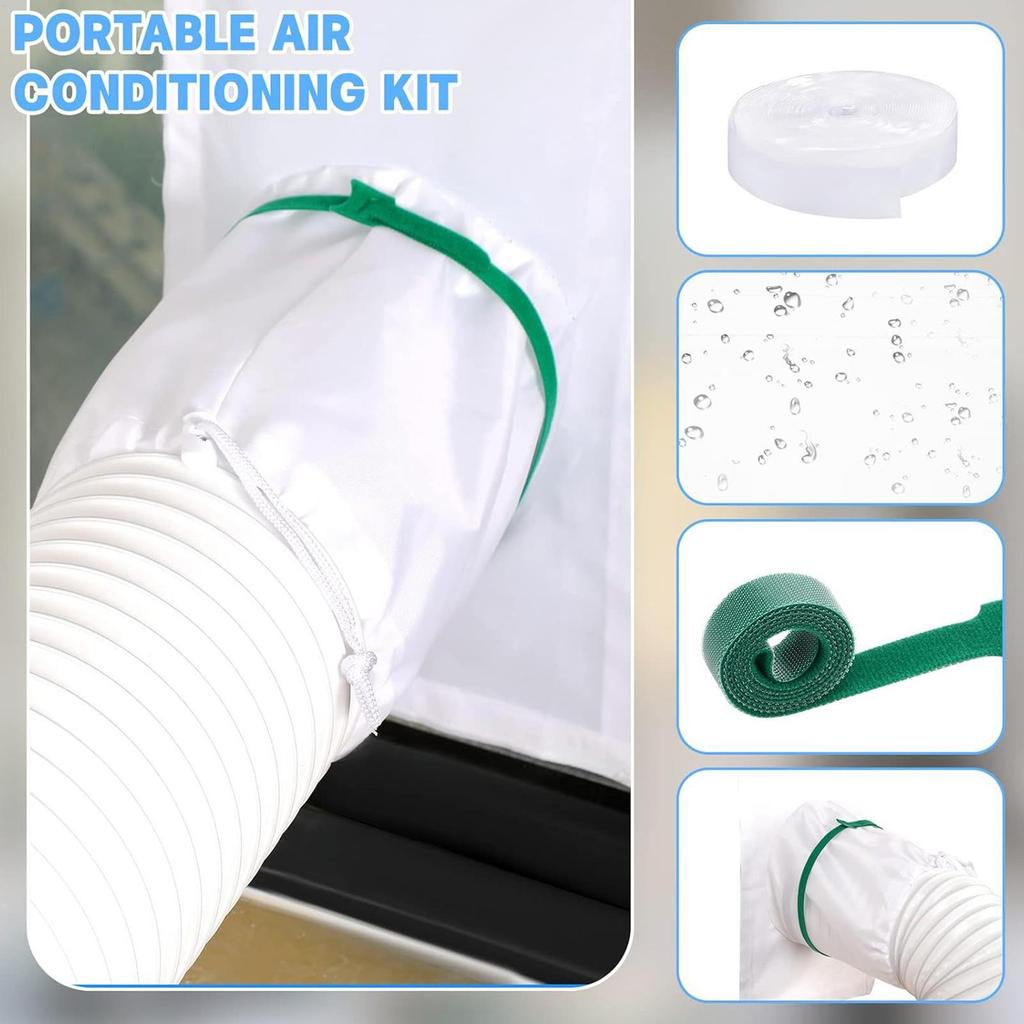 Portable Air Conditioner Window Sealing Kit AC Sealing Cloth Set Energy Saving Flexible Portable Air Conditioner Accessory For