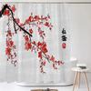 Çin Tarzı Çiçek ve Kuş manzara Duş Perdesi Su Geçirmez Banyo Perdesi Banyo Perdeleri Kumaş 3d Baskılı Kancalar