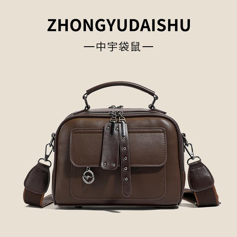 

Crossbody bag new wide shoulder strap handbag multi-layer high-end classic women s messenger women s bag shoulder bag темно-коричневого