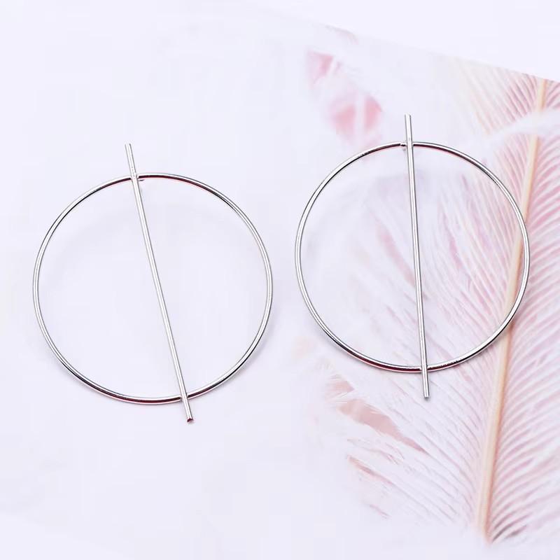 Exaggerated Punk Drop Earrings for Women Big Circle Personality Female Ear Jewelry Gold Metal Earrings boucle