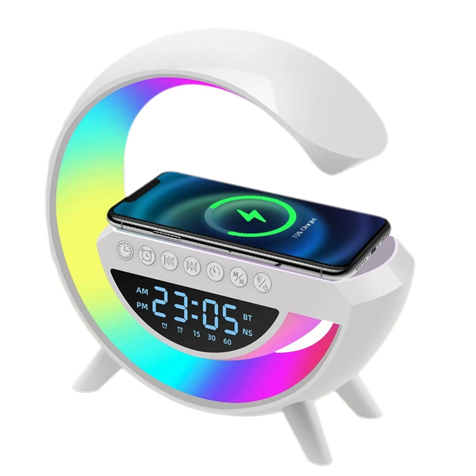 

Многофункциональная звуковая машина SmartWireless зарядное устройство будильник управление динамиком RGB ночник зарядная станция спальня, общежитие, подарок