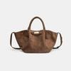 Niche Design Imitati Suede Tote Bag, High-end Nubuck Leather Large-capacity Handbag, Versatile Armpit Bag for Commuting