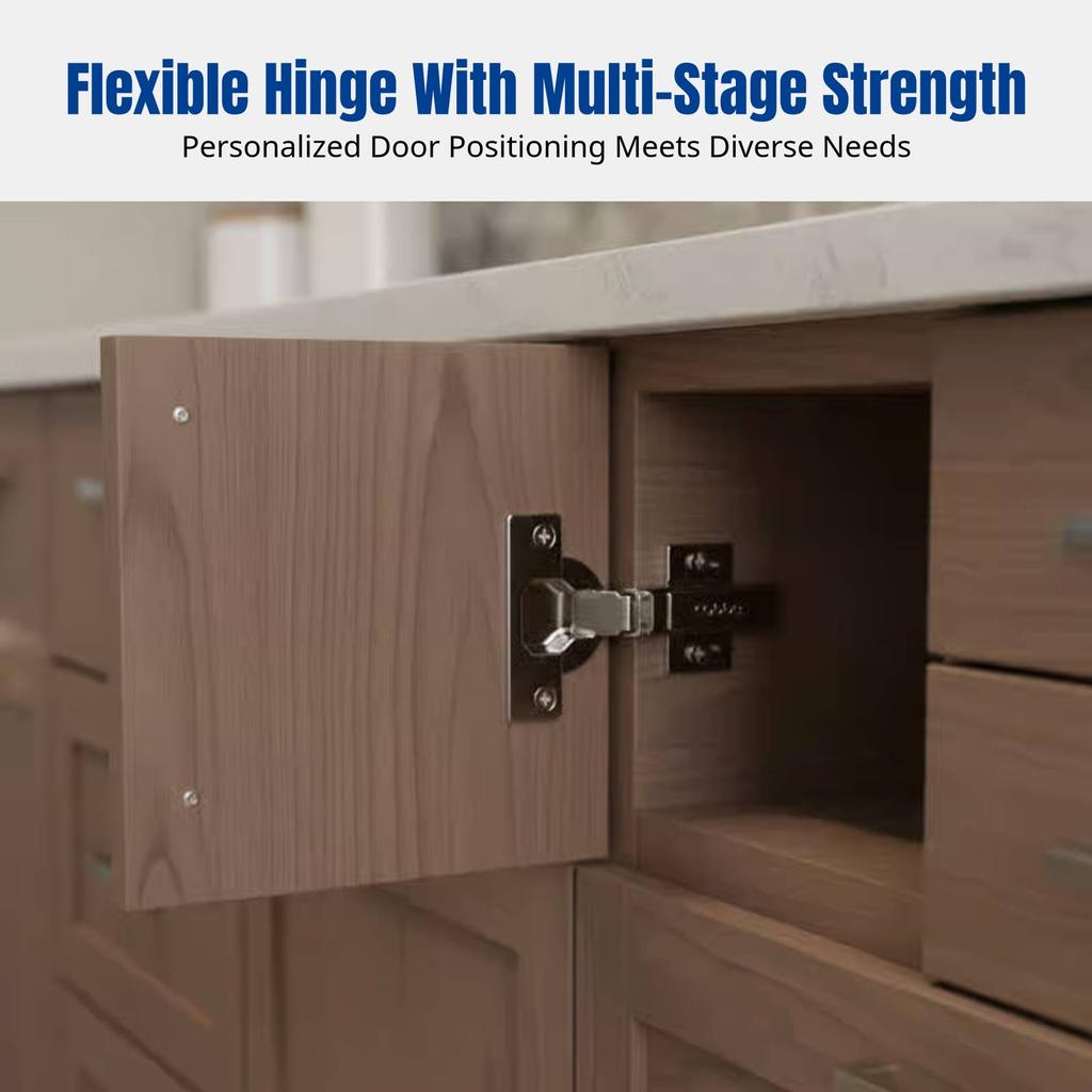 304 Stainless Steel Cabinet Door Hinge, Hydraulic Folding Hinge, Damping Wardrobe Hardware, Multi-Stage Strength, Quiet Closing