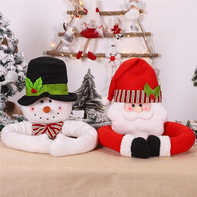 Cute Hugs The Tree Doll Santa Claus Snowman Christmas Tree Ornament Festive Decor Noel Atmosphere Cloth Xmas New Year 2025