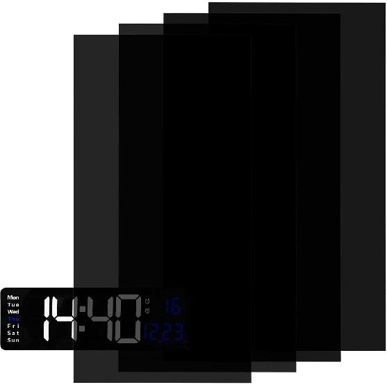 4 Pcs Light Dimming Stickers 8 X 4 Inch LED Blocking Stickers Self-Adhesive Dimming Sheets for Electronics Alarm Clock Monitor