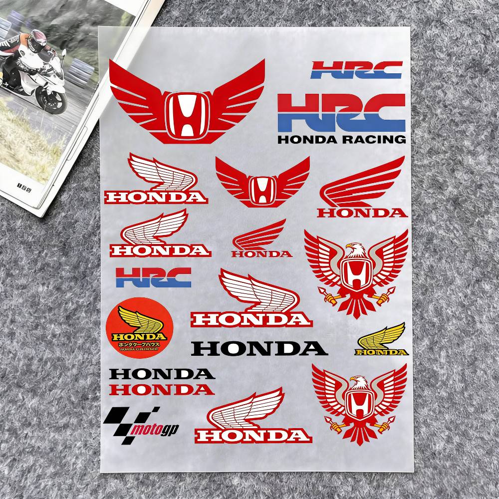 ZLQ4  For Honda Reflective Motorcycle Stickers Waterproof Vinyl Decals For Motorbike Helmet Fuel Tank Bike