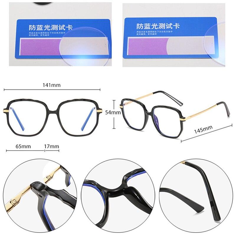 SO & EI ретро TR90 металлическая квадратная оправа для очков женская модная прозрачная — фото 7