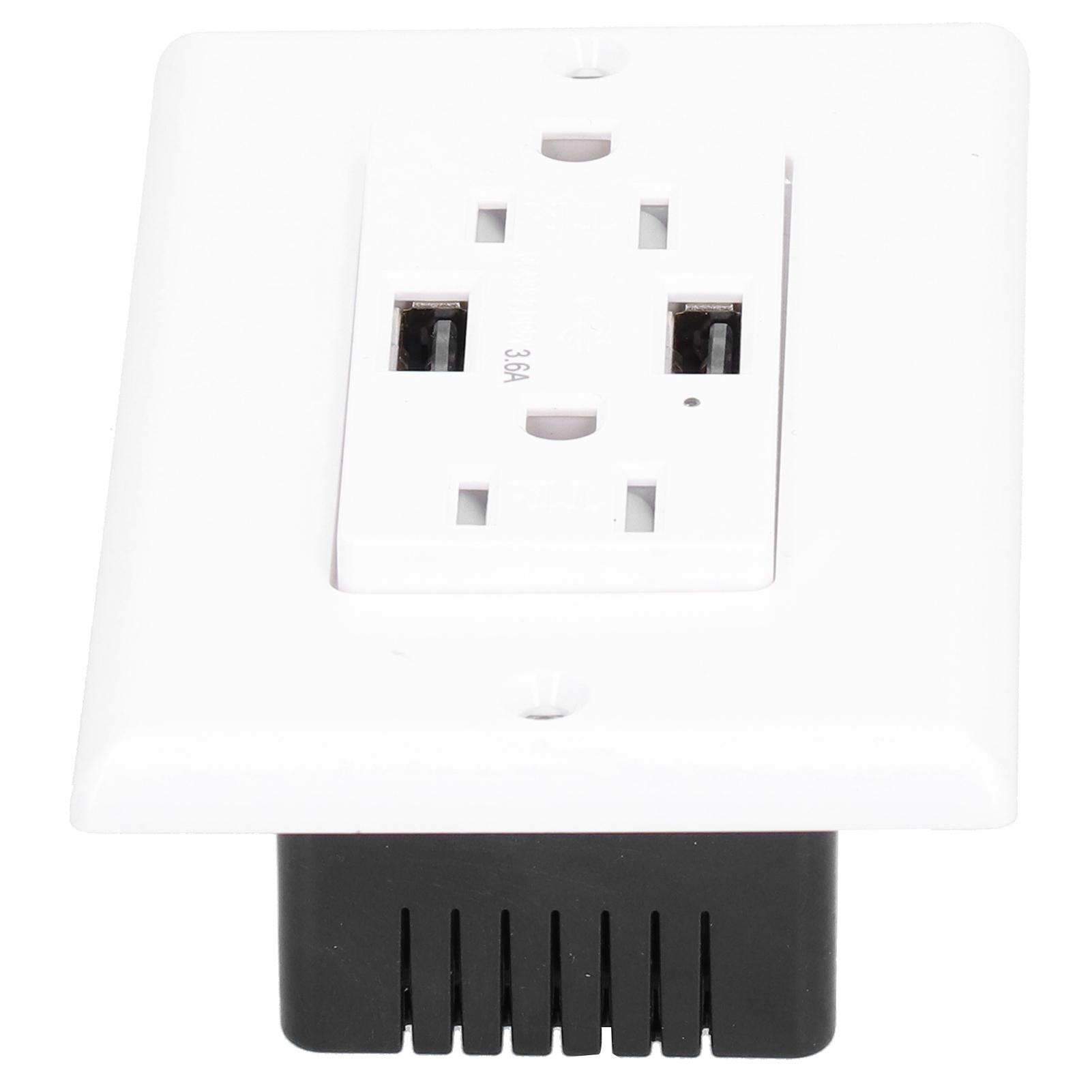 

GFCI USB Slim Receptacle Outlet Ground Fault Circuit Interrupter AC125V LDURL15A A+A 3.6A