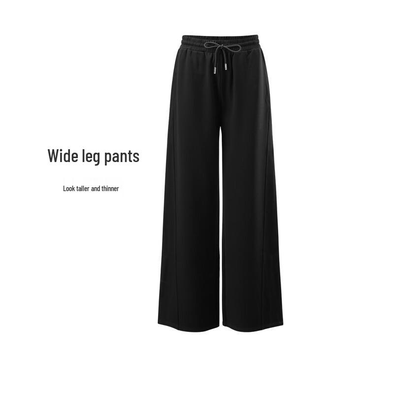 Navigare Women s Elastic Waist Draped Wide-Leg Pants L