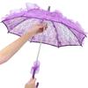 Lace Umbrella Wedding Photo Prop Parasol Bridal Decorative Umbrella Girls Tea Party Stage Show Accessory Lightweight Handle