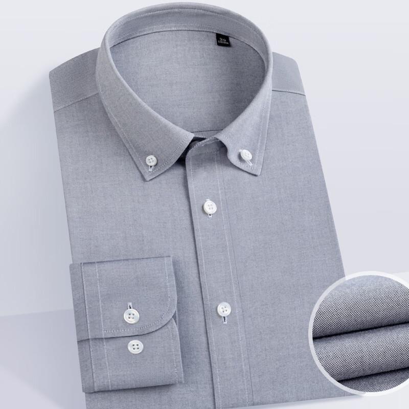 Fengmao Men s Casual Non-Iron 80-Count Oxford Cotton Long-Sleeve Shirt 170/88A