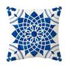 Blue Theme Simple Pattern Printed Pillow Cover Home Decor Geometric Mandala Sofa Cushion