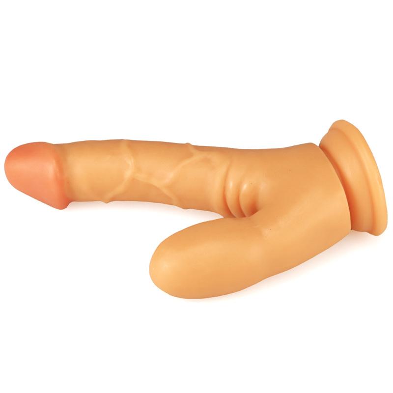 Double Tube Pinch Female Double-headed Dildo G-spot Backcourt Stimulator