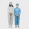 Antistatické prachotěsné ochranné pracovní oděvy pro čisté prostory