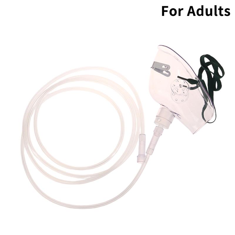 Adult Oxygen Mask With Tube Disposable Face Mask Shield Nebulizer Conduit Adult Oxygen Mask