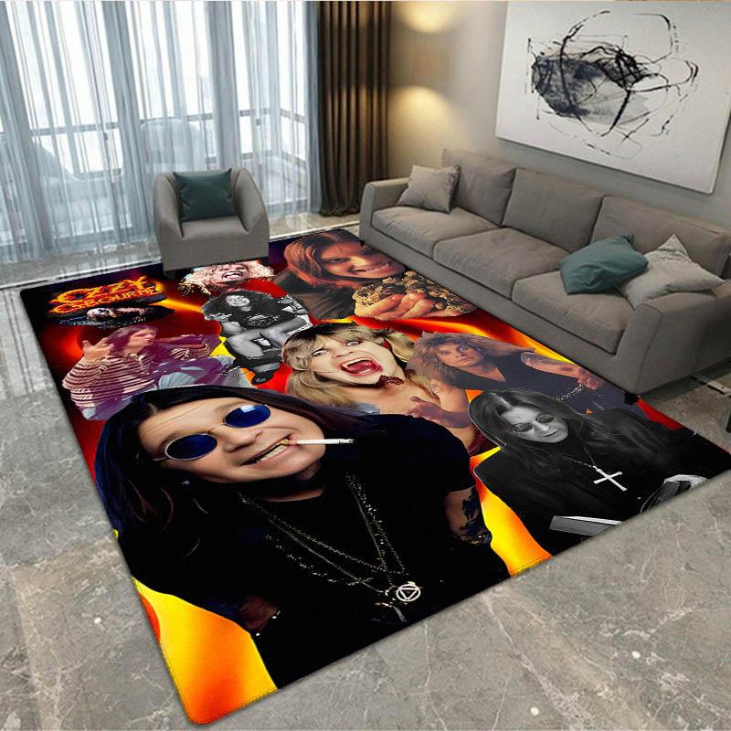 Tappeto stampato Ozzy Osbourne Soggiorno camera da letto tappeti antiscivolo Tappetino yoga zerbino Tappeto da esterno tappeto kawaii regalo di compleanno