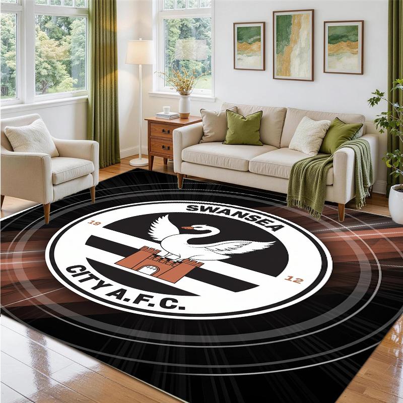 Swansea City Design Crystal Velvet Rug Soft Decorative Mat for Bedroom Entrance
