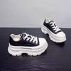 Fashion Leather Thick Sole Shoes Womens 2025 Spring New Internet Celebrity Casual Sports Dad Shoes Sneakers Female Shoe Platform Women