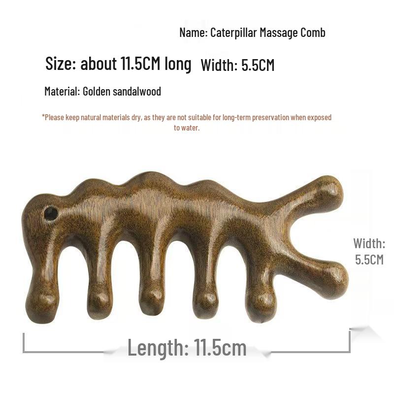 Genuine Sandalwood Cervical Lymphatic Massager & Hair Grow Comb