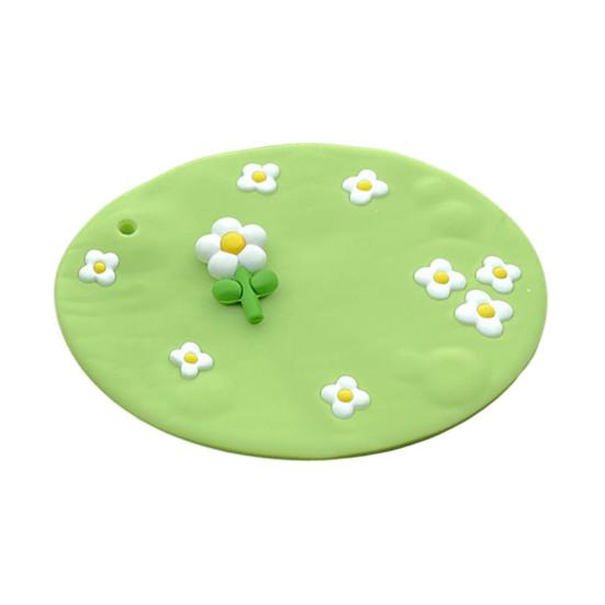 

Cartoon Flower Car Coaster Heat-Resistant Washable Cup Mat for Vehicle Interior Cute Dashboard Decor for Cup Holders School Office Desk зелений