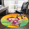 cartoon animation Print Round Rug, Washable Floor Carpet, For Entryway Dorm Laundry Room Office Study, Home Decor Birthday Christmas Gift
