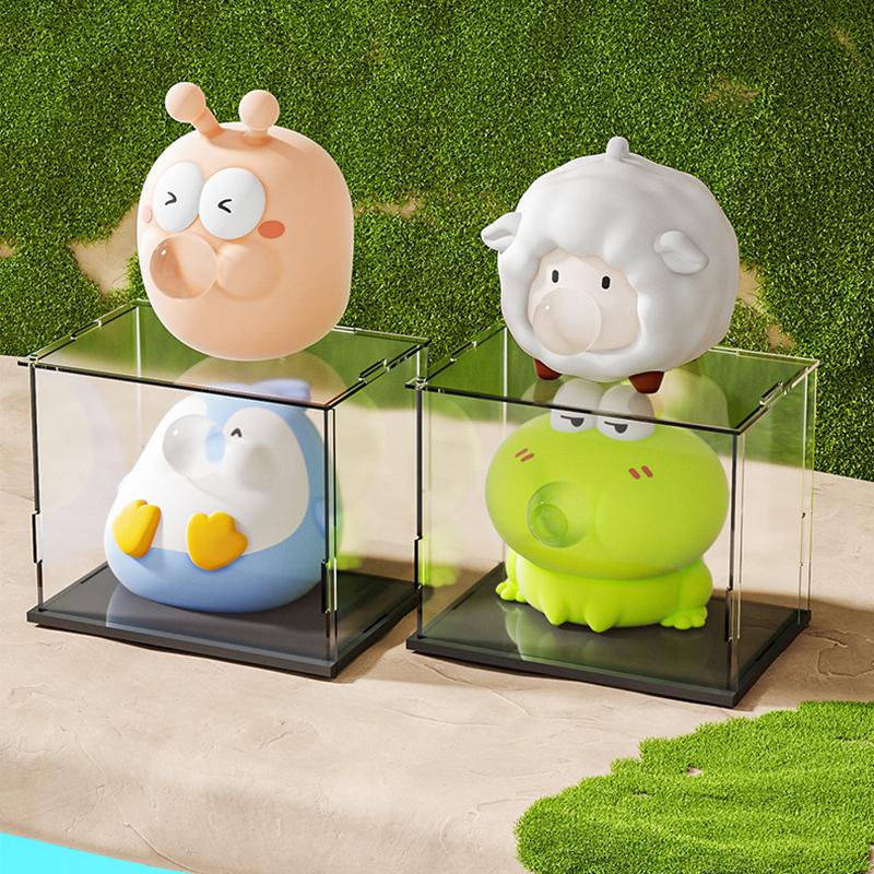 Cute Little Animal Squeezing Toys Creative Playful Frog Blowing Bubbles Press Toys To  Gentle Recovery Toy For Kidss