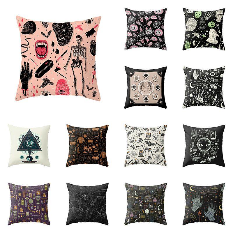 Fronha de Almofada com Estampa de Halloween Super Macia Ideal para Decoração de Casa e Presentes