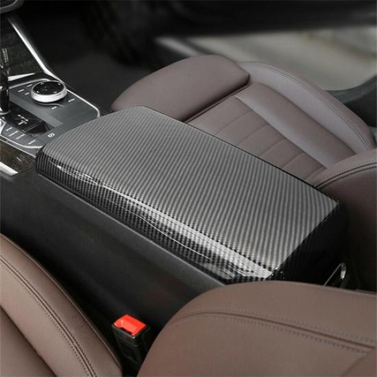 ABS Carbon Fiber Look Car Center Armrest Box Cover Case For BMW 3 G20 19 20 21