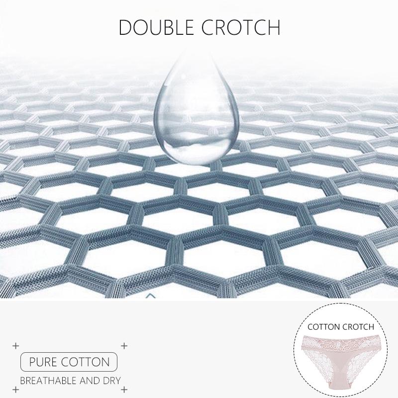 3 Pcs Lace Panties Pack Sexy Intimate Lingerie Lace Nylon Erotic Briefs Transparent Knickers