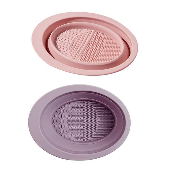 Yousheng Brush Cleaner Professional Reused Multifunctional Wide Application Leak-Proof Cosmetics Tool Portable Makeup Brush Cleaner Bowl for Travel