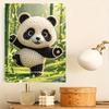 DIY Framed Pearl Painting Kit Cute Panda Bamboo 3D Sparkling Bead Art Canvas Elegant Home Wall Decor Creative Gift for Women Crafts