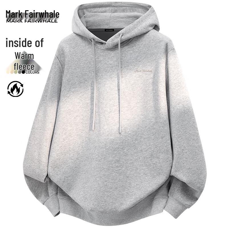 Mark Fairwhale Unisex Fleece Lined American Style Loose Fit Hoodie