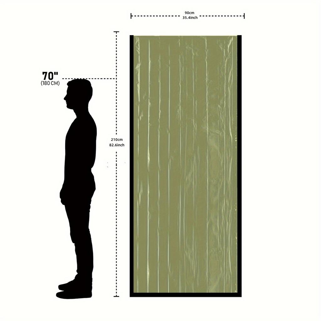 Multi-Pack Emergency Sleeping Bags, Green, Drawstring Bag, Portable, Foldable, Insulated, Lightweight,