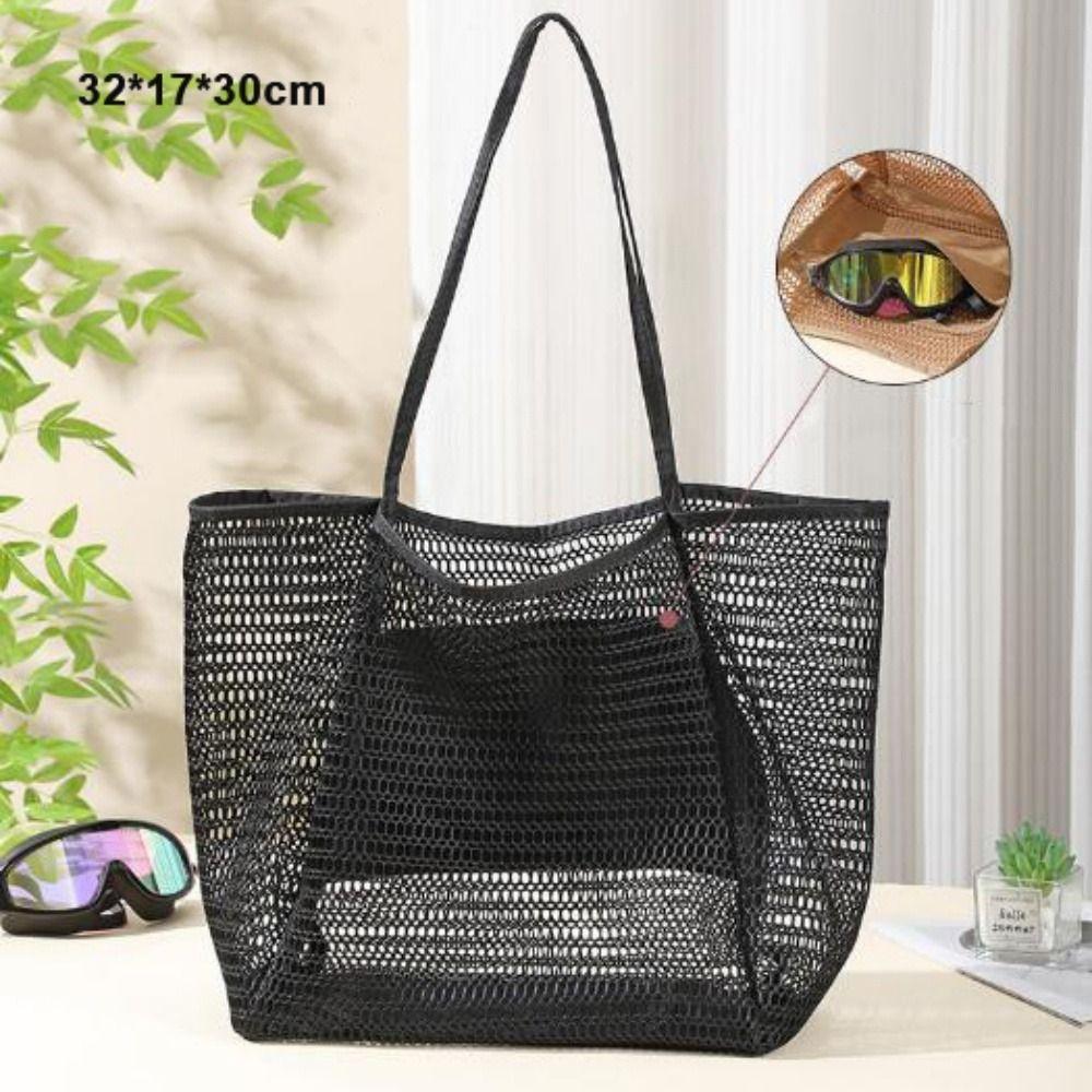 High Quality Large Capacity Mesh Bag Multistyles Protable Swimming Beach Bag Reusable Storage Bags