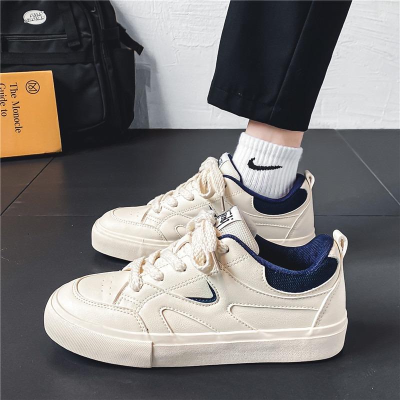 

Мужская обувь осенняя дышащая универсальная повседневная обувь для подростков, спортивная на плоской подошве, белая обувь 39