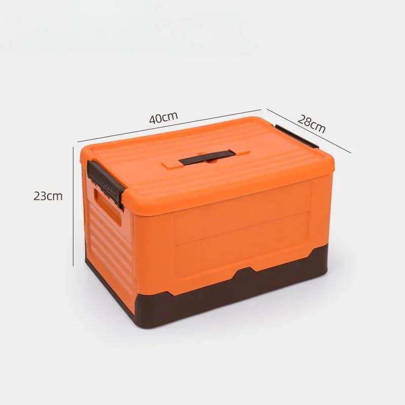 Multifunction Storage Box Sundries Storages Large Capacity Plastic Storages Supplies Organizer With Lid Space-Saving Folding Box