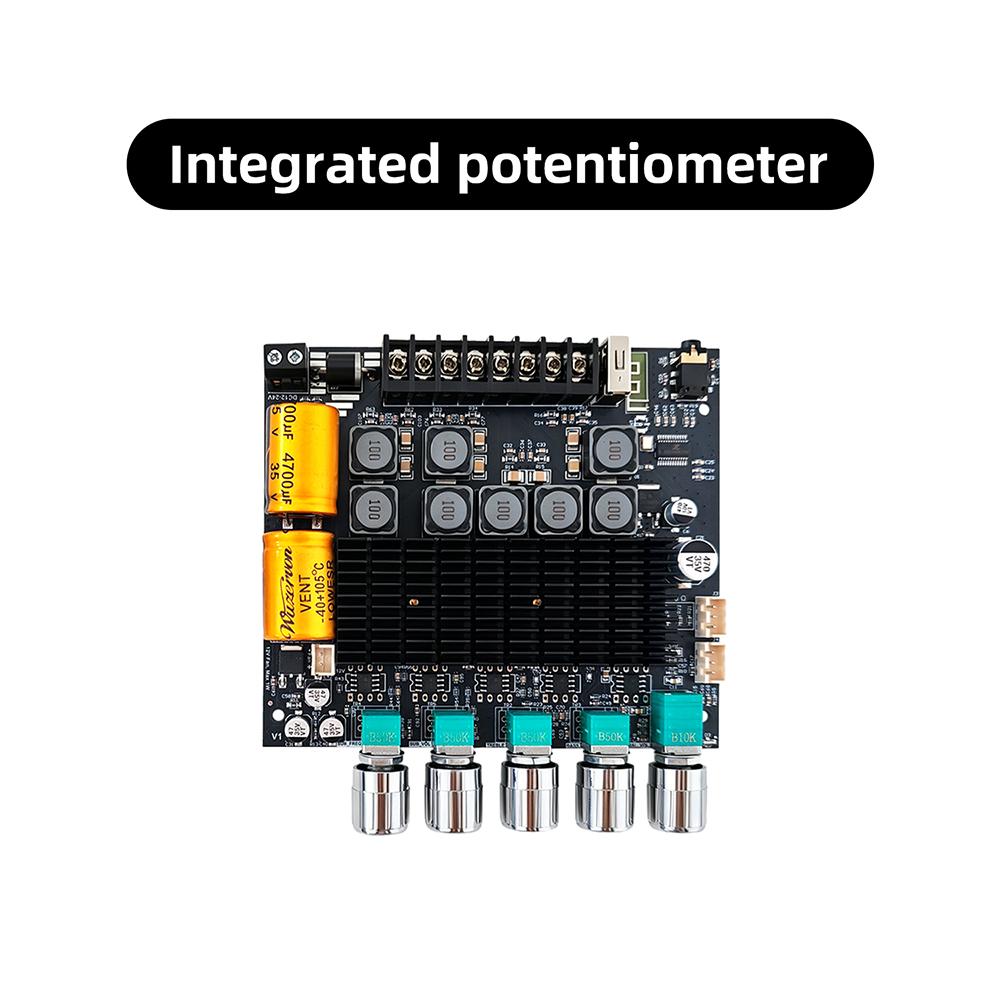 2.2 Channel Dual Subwoofer Bluetooth Amp Board ZK‑TB22 CS3865 Chip DC12‑24V Replaceable Op‑Amp Multiple Protection