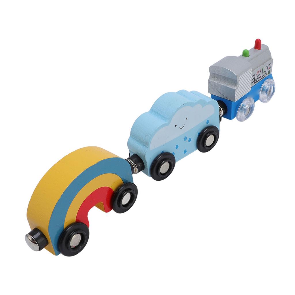 Wetterzug-Set aus Holz, innovative multifunktionale Szenenkombination, kleines Zugspielzeug für Kinder