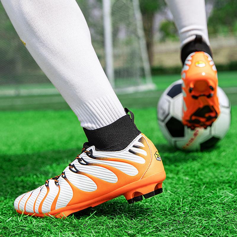 Men's High-Top AG Studs Football Shoes for Artificial Turf - Student Training & Competition Sneakers