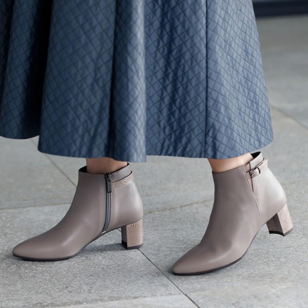 Himiko 5cm Heel Belt Design Boots/633404 Gray 240