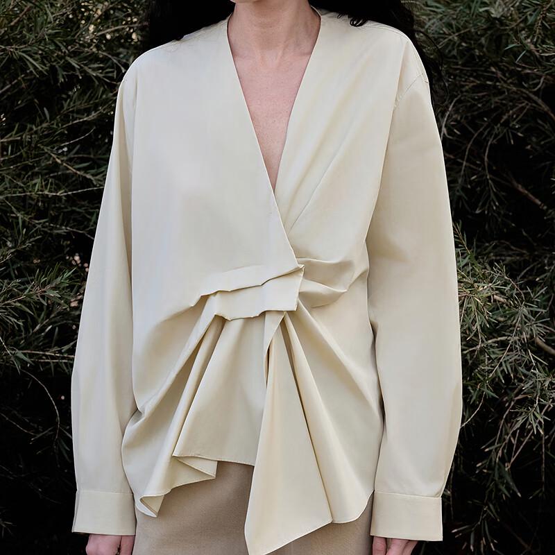 JNBY Loose Fit Cotton V-Neck Shirt M