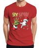 Six Seven Grinch Italian Brain Red 6 7 Hand Sign Christmas Meme Unisexs Tshirt
