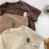 100% Cotton Boys' Short Sleeve Casual Korean Style T-shirt – Stylish and Versatile Summer Top for Kids